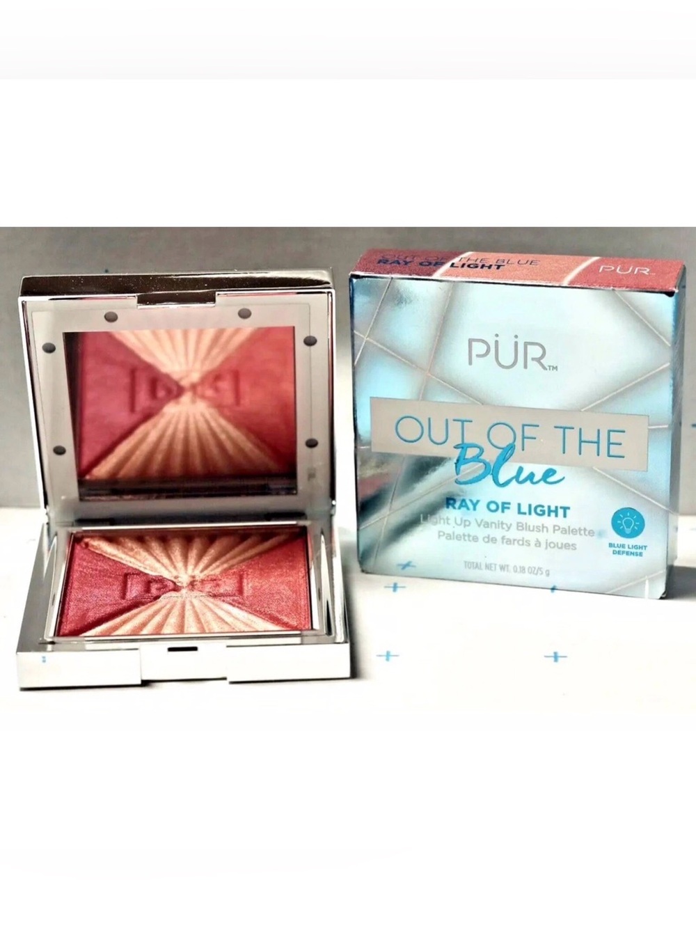 PUR (PUR Minerals) Out Of The Blue Ray of Light Vanity Blush Palette NIB 5g